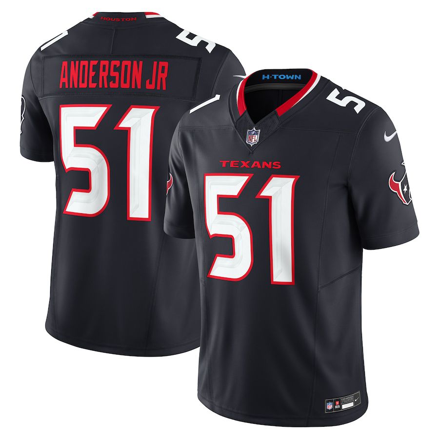 Men Houston Texans #51 Will Anderson Jr. Nike Navy Vapor F.U.S.E. Limited NFL Jersey->->NFL Jersey